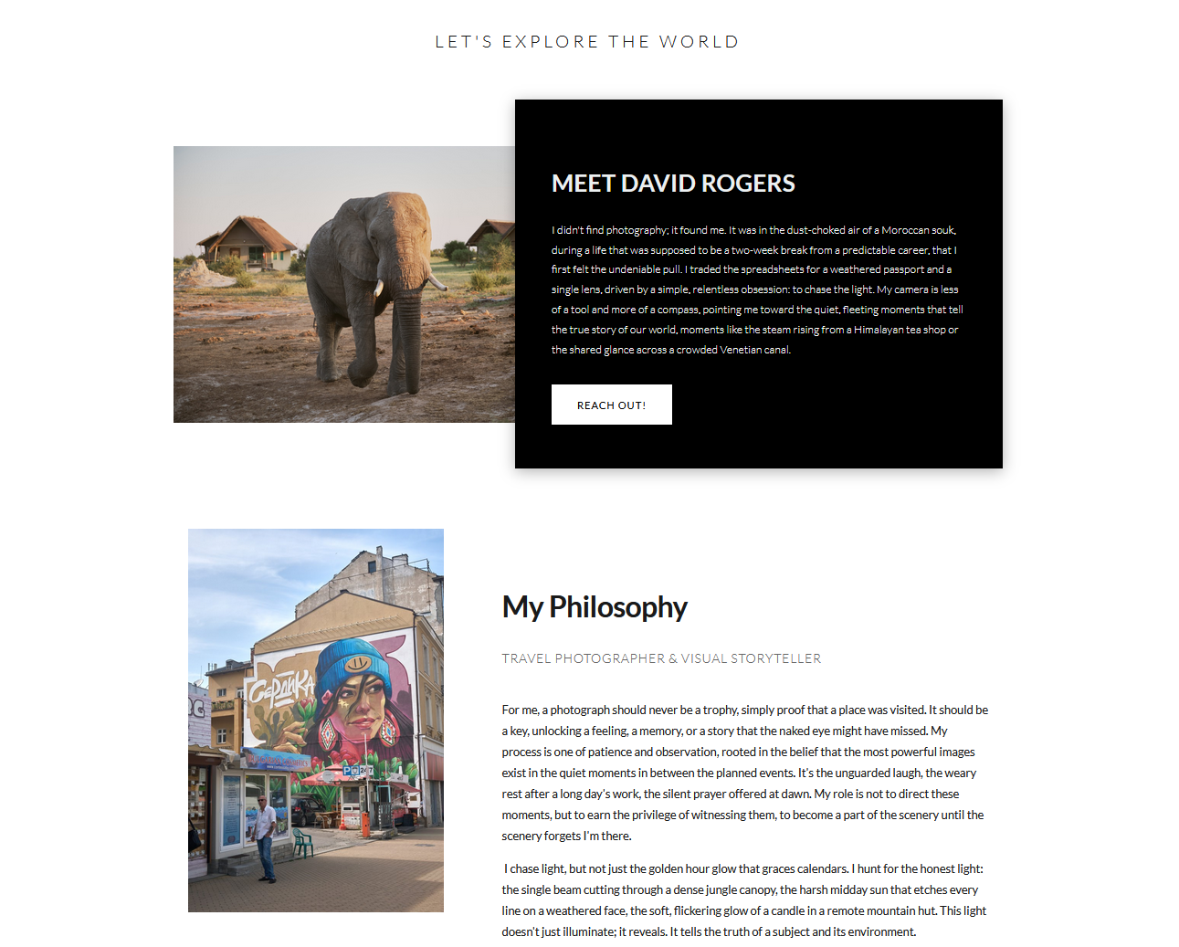Custom pages example